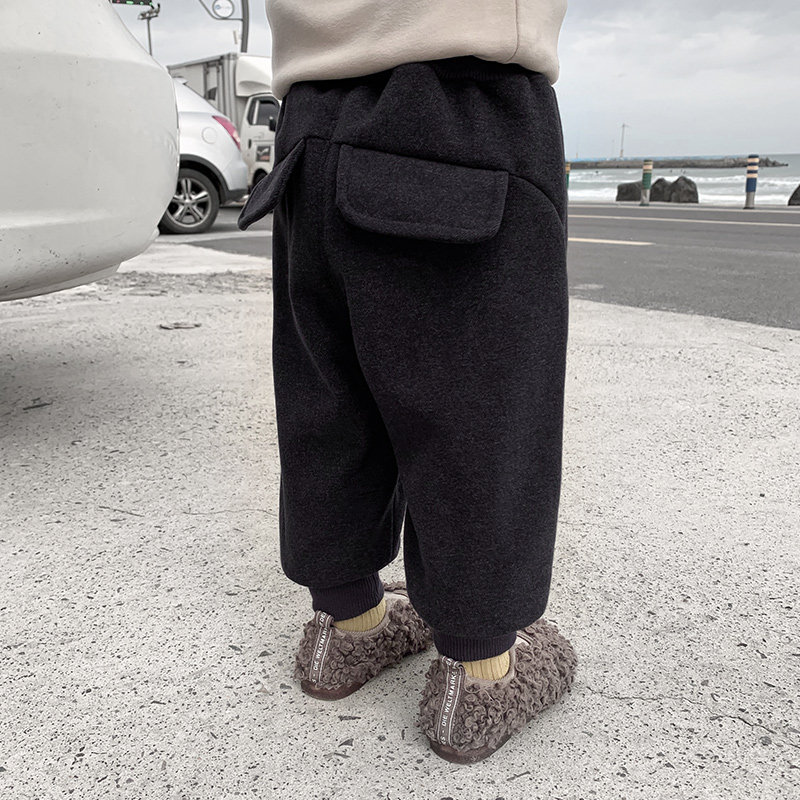 Children's Cashmere Pants Boys Pants Fall/Winter Thick 2021 New Children's Winter Baby Thick Baby Cotton Pants Tide