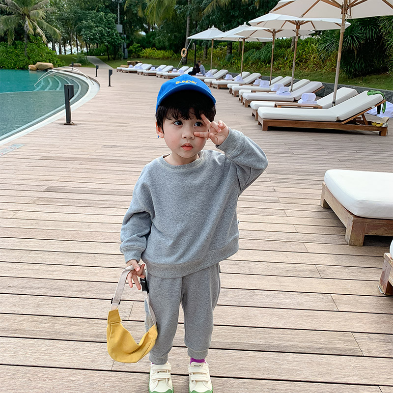 Children's Clothing Boy Nets Red Suit Tide Handsome Children Fall Clothes Men's Babies Autumn Clothes Foreigners Autumn Clothes Foreigners spring and autumn Korean version