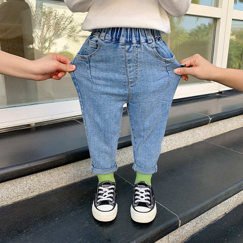 Children's clothing boy pants spring and autumn boys handsome baby autumn children's autumn clothes baby western style children's jeans