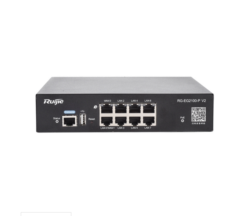 Brand New Ruijie Rg-Eg2100-P V2 8-Port Gigabit Poe Router Ac Manager Integrated Gateway