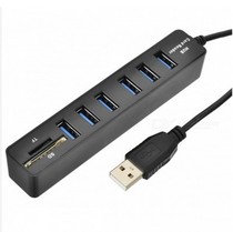 usb wire splitter one drag 6 usb high speed laptop multi-interface card reader TF sd card converter