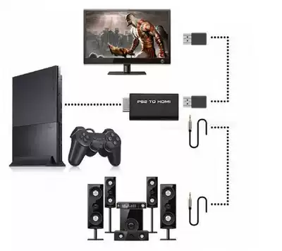 ps2 to hdmi converter color difference to HDMI HD 1080p with audio video to HDMI PS2 converter