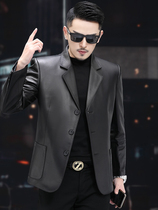 New high-end men leather suit leader leather coat Haining leather jacket Business leisure coat
