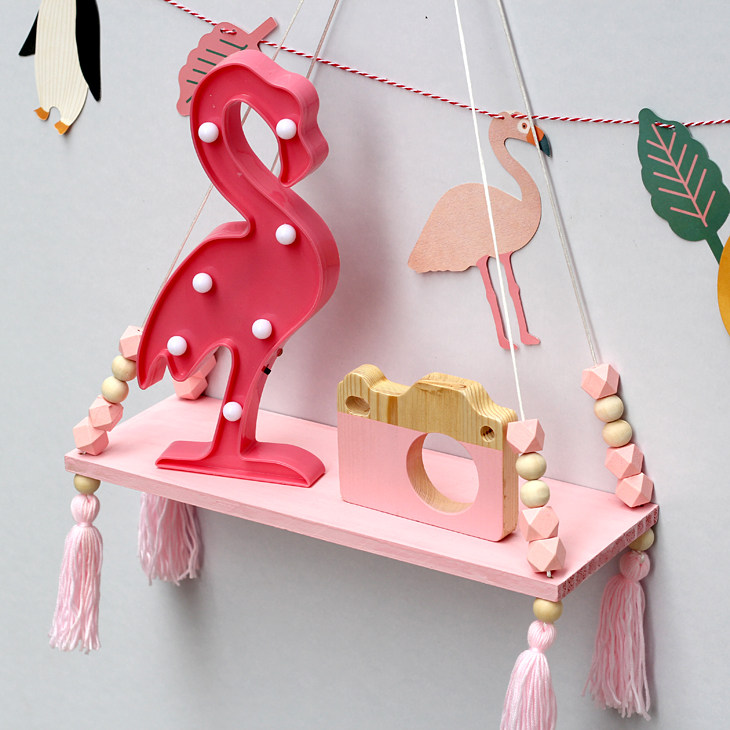 Love tao gift ins Nordic style girl heart wall hanging children's room decoration wall hanging shelf partition