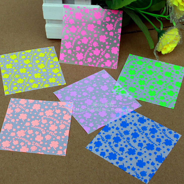 28 sheets of four-leaf straw pattern Thousand Paper Cranes small Caring Rose Handcrafted Origami paper Crane Windbell Material