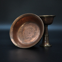 Traditional Nepalese do old handicraft copper thick fetal carving cup cup water cup