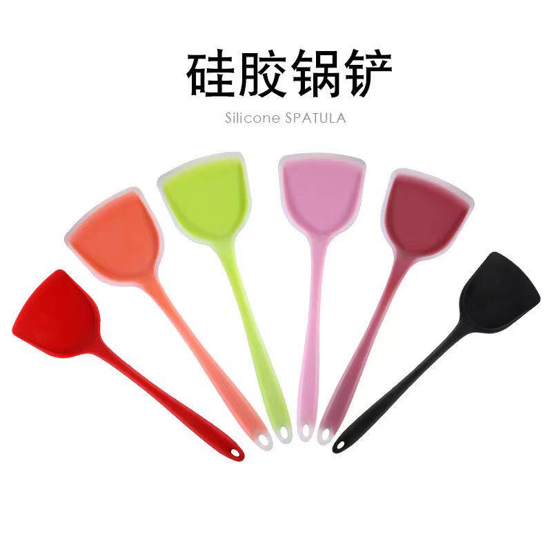 Food Grade Silicone Gel Pan Spade Silicone Spade No Stick Pan Special Without Injury Pan Fried Vegetable Spade Saute Spoon High Temperature Resistant Kitchenware