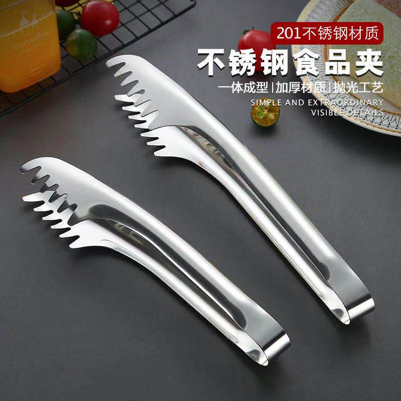 Thickened stainless steel food nip food Barbecue Nip and Fried Steak Cake Bread Clip Italian Bread Grip Tooth Holder