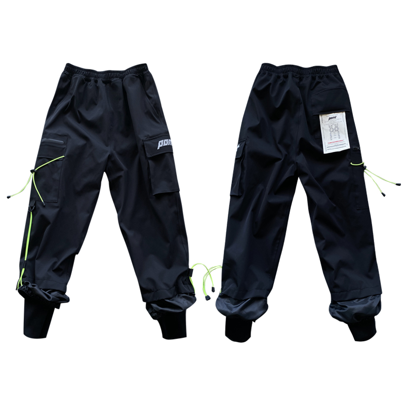 pomt all-weather function full pressure glue waterproof windproof cold protection neutral double layer ski pants outdoor snow skirt