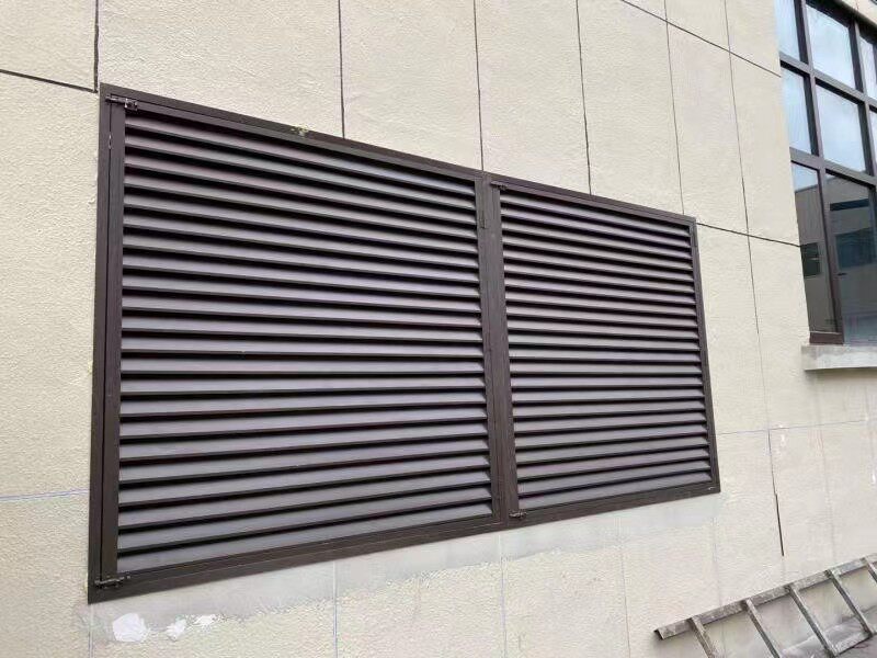 Алюминиевые жалюзи 铝合金百叶窗格栅栏出风口空调外机罩定制外墙防雨百叶排风通风口