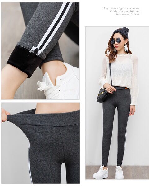 2018 mới thu đông mẹ legging nữ cộng với nhung dày mặc ấm eo cao co giãn chân lớn áo khoác adidas nữ