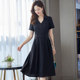 Big brand silk V-neck dress summer women's 2023 new high-end temperament waist mulberry silk long skirt over the knee