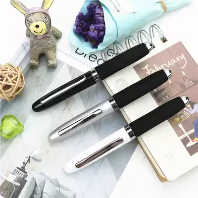All-metal short version of Treasure ball pen 0 7mm black portable pocket bag ballpoint pen sponge grip pen anti-slip fatigue