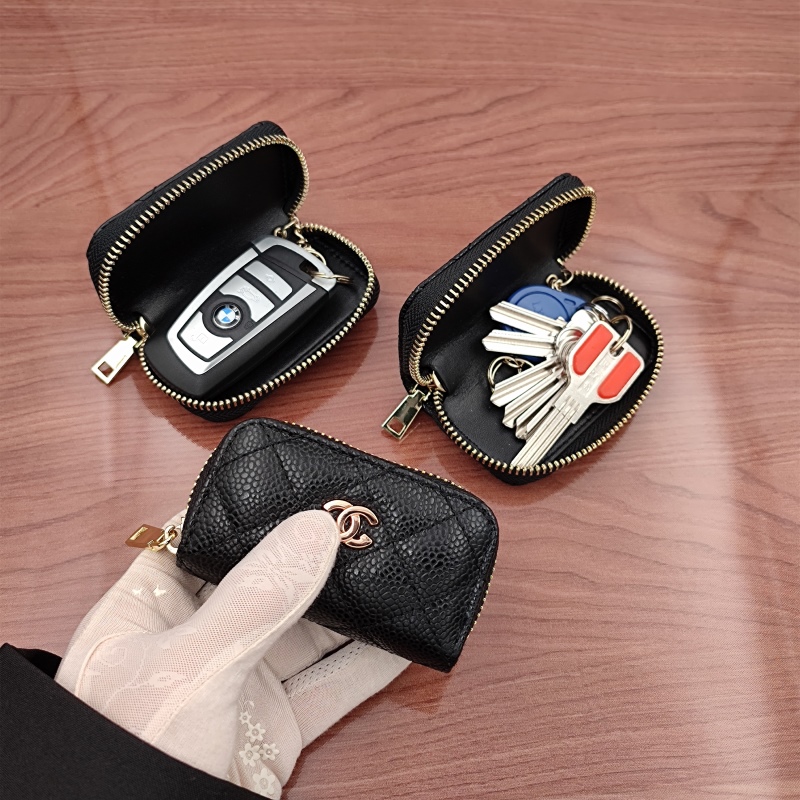 Genuine leather soft leather key bag woman 2023 new delicate and small ultra mini small bag zipped car door high sense-Taobao