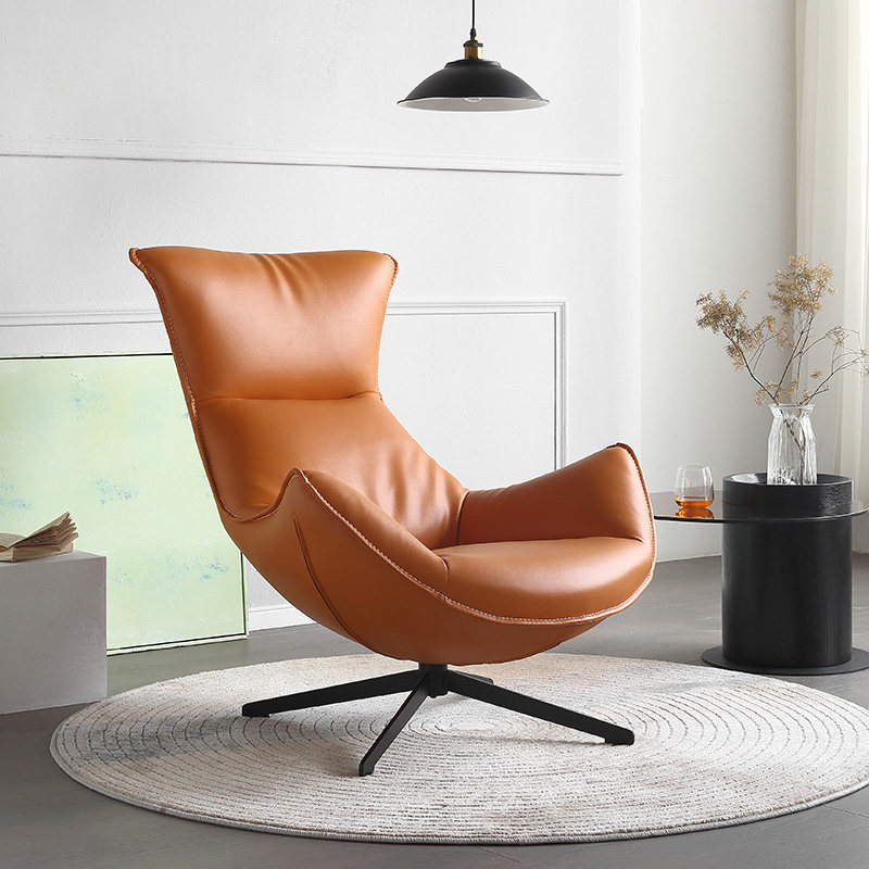 Nordic leisure sofa chair designer home reclining chair lazy sofa light luxury net red casual rotating single chair