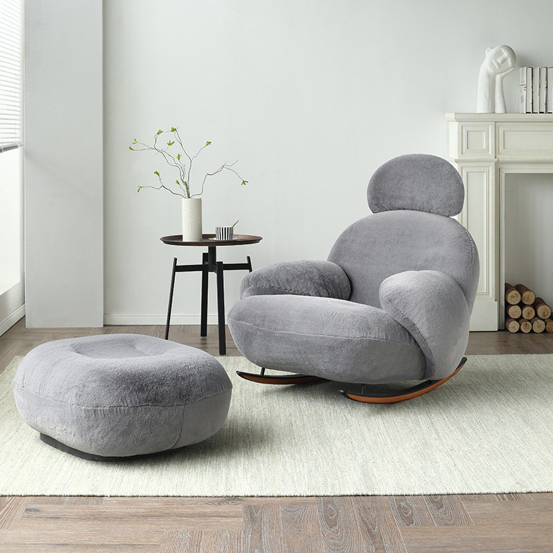 Rocking sofa chair Home rocking chair Lying Chair Balcony Casual Chair Bedroom Sloth Modern Light Lavish Single Sofa Chair