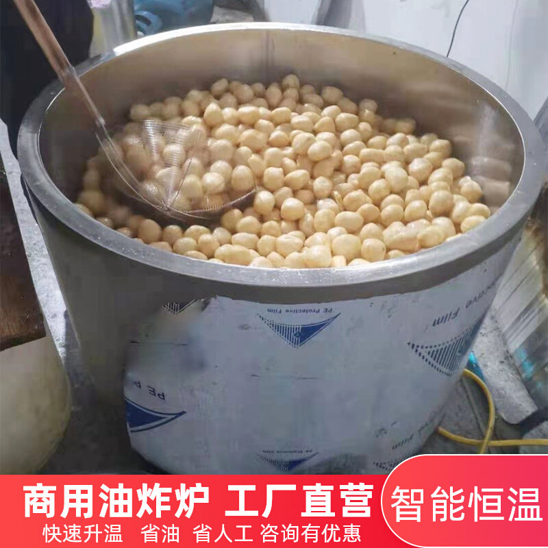 Commercial energy-saving intelligent temperature control gas electric round fried oil tofu bean foam oil fruit potato chips broiler chicken claw fish fryer
