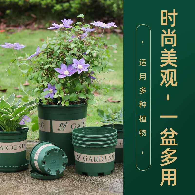 Plastic flowerpot thickened root control breathable meat Gold Ge rose household balcony special clearance resin small gallon basin