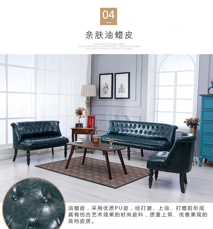phong cách châu Âu và Mỹ tăng gấp đôi gấp ba cửa hàng chữ số quần áo sofa hiện đại nhỏ gọn căn hộ nhỏ phòng ngủ nhỏ ghế sofa - Ghế sô pha ghế sofa gỗ giá rẻ