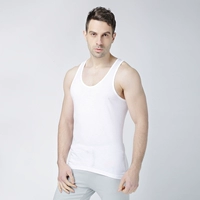 Áo thủ công bằng vải cotton vest nam cổ tròn vượt rào áo sơ mi mùa hè áo thun cotton trắng áo 3 lỗ