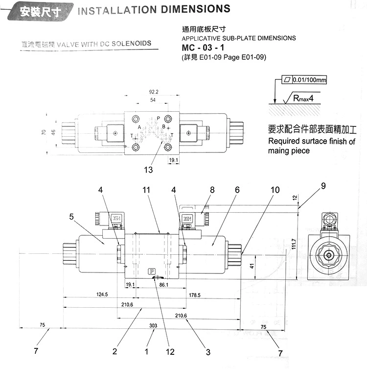 Cụm van đảo chiều thủy lực 4WE10E 10G 10H 10J 10D 10Y ba vị trí bốn chiều 220V 24V