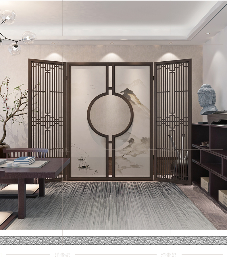 Màn hình mới của Trung Quốc vách ngăn phòng khách văn phòng khách sạn rỗng gỗ cứng bán thấm vải màn hình [Qingshan] - Màn hình / Cửa sổ bức bình phong đẹp