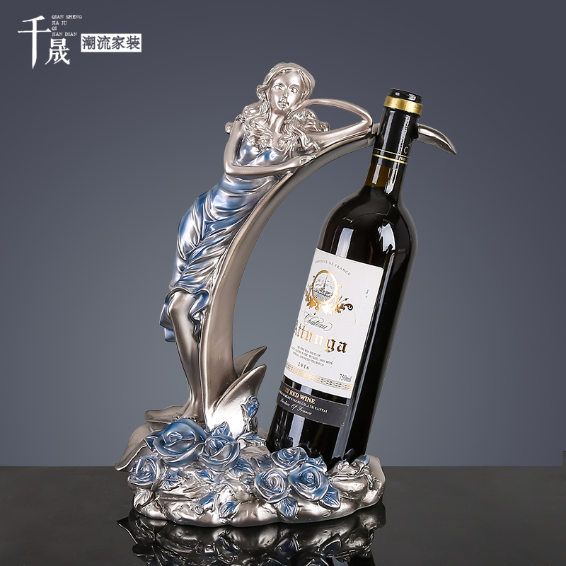 American Creative Red Wine Rack Home Modern Minimalist Pendulum Pieces Living Room TV Cabinet Wine Shelf Wine Cabinet Decorations