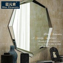 Blue element fashion three-dimensional diamond decorative mirror American antique bathroom entrance mirror decorative bathroom European style M295