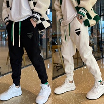 Casual pants 2022 spring mens new trends 100 hitch foot sports pants tennis red card letters bungling pants