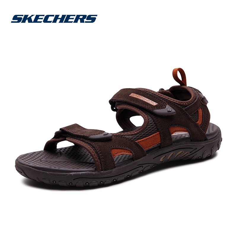 skechers sandals mens orange