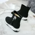Giày trượt tuyết dành cho phụ nữ ấm áp mùa đông và nhung dày dưới đáy 2019 giày bông mới với lông tích hợp ủng ngắn không thấm nước chống trượt - Giày ống