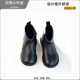 Beiran children's boots children's leather boots autumn and winter cotton boots single boots girls Korean princess boots mid-tube Martin boots retro