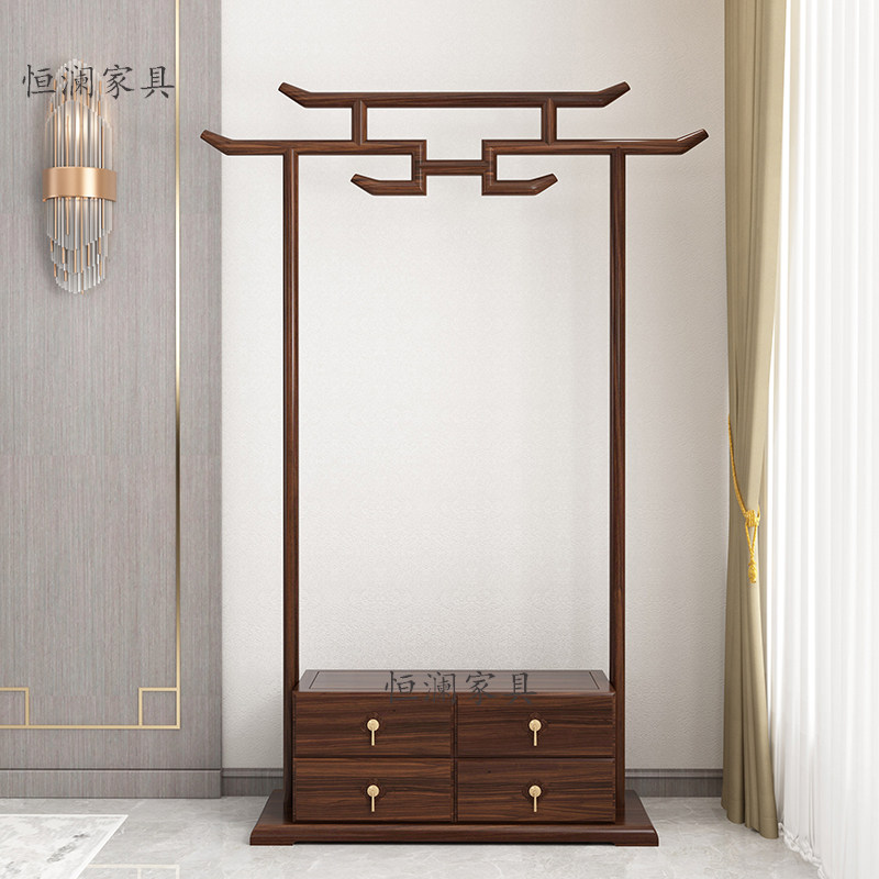 New Chinese cloak frame solid wood landing bedroom hanging garment rack Zen-yi Bedroom Bedroom Bedroom Bedroom Bedroom Bedroom Links Case Frame Hotel