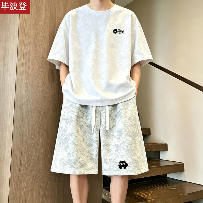 Tie-Dye Men's Summer Short-Sleeved Shorts Set 2026 New Sports T-Shirt, Casual Style, Versatile and Handsome Two-Piece Set Tie-Dye Men's Summer Short-Sleeved Shorts Set 2026 New Sports T-Shirt, Casual Style, Versatile and Handsome Two-Piece Set