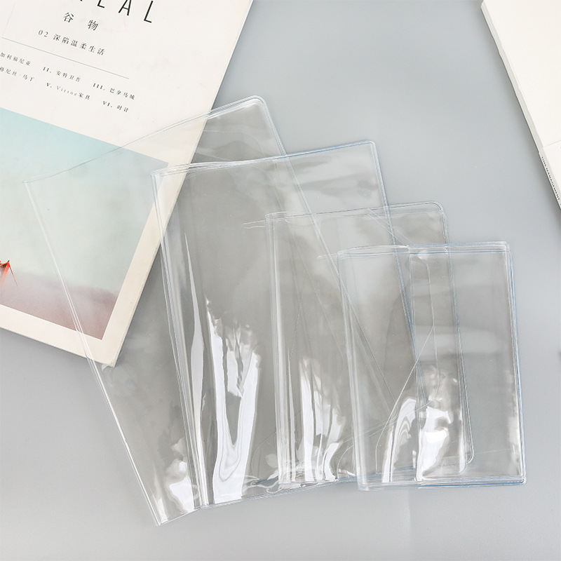 PVC book coat transparent A6A5 no print single line Ben hobo hands account book cover inner core book leather sleeve hand tent B5 protective sleeve-Taobao