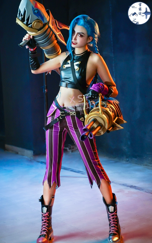 LOL Liên Minh Huyền Thoại cosplay Jinx cos máy chủ Trận Hai Thành Phố Rampage Loli Arcane Jinx