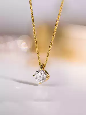 Wing｜Ten yuan 18k gold natural diamond clavicle chain 0 20ct diamond entry preparation