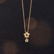(Wing Treasure) Gemini 18k gold size star necklace smart cute super easy to take care of