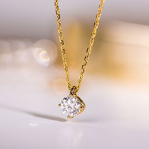 Wing｜Ten yuan 18k gold natural diamond clavicle chain 0 20ct diamond entry bi preparation