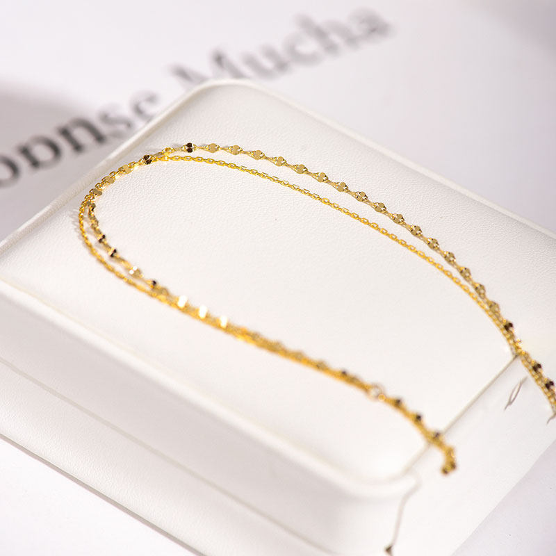 Wing | stardust 18k gold glitter double layer hand condensed wave light sparkling delicate and sparkling