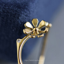 Wing｜Bloom 18k gold diamond daisy ring mirror polish mirror polish giant beauty