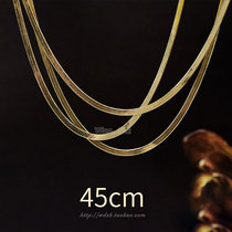 Wing｜Shining gold hot snake bone chain 18k gold wide version 45cm 3000 points for 50
