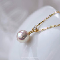 (Wing Treasure) Sea Song 18k gold diamond-set South Sea Sea pearl akoya Sea Pearl necklace