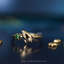 (Wing Treasure) Star up 18k Golden Fry little rocket ring The star is the center of your universe