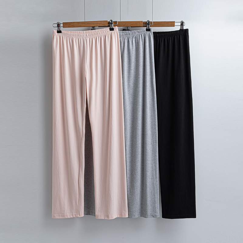Women's Pajama Pants, Long, Thin, Straight-Leg, Loose-Fitting Loungewear, Single Piece, Can Be Worn Outside, Knitted Cotton, Spring and Summer Women's Pajama Pants, Long, Thin, Straight-Leg, Loose-Fitting Loungewear, Single Piece, Can Be Worn Outside, Knitted Cotton, Spring and Summer
