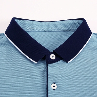 Luzhu 2018 mới người đàn ông trung niên của mercerized cotton ngắn tay T-Shirt cha của nam giới kinh doanh bình thường nửa tay polo áo sơ mi ao thun polo nam Polo