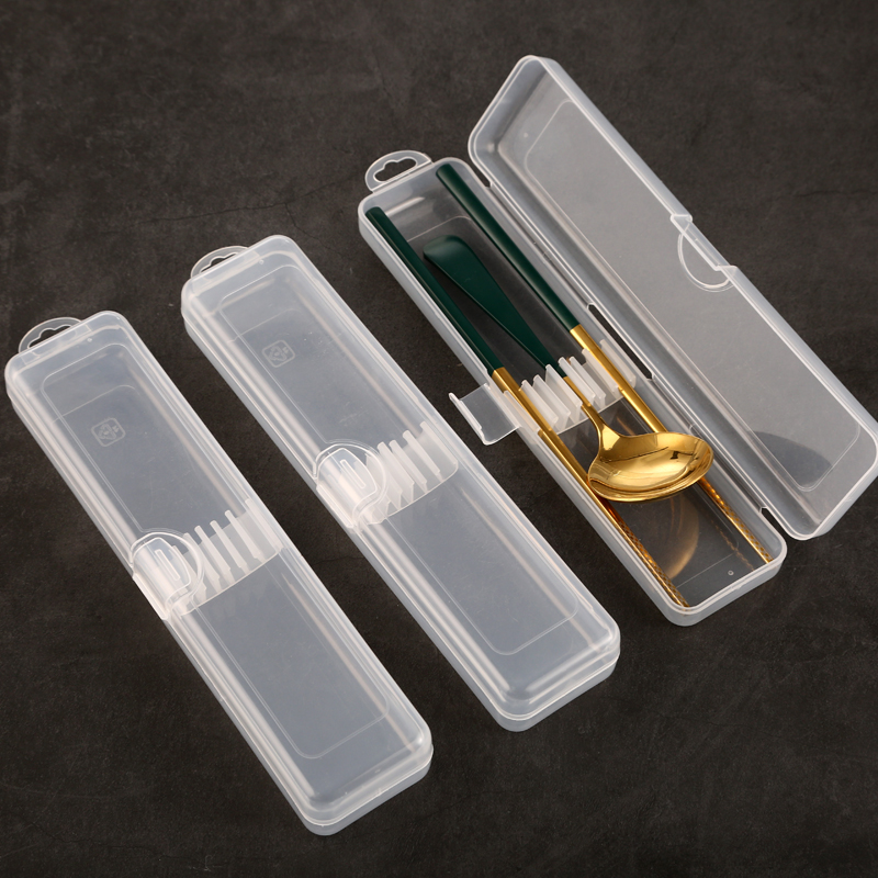 Chopsticks Box Student-style Portable Cutlery Box Single Children Released Chopsticks Spoon Containing Box Makeup Brush Empty box