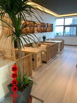  New Chinese health hall sofa tea table combination Hotel club Tea house Bed and breakfast Restaurant box card seat tea table