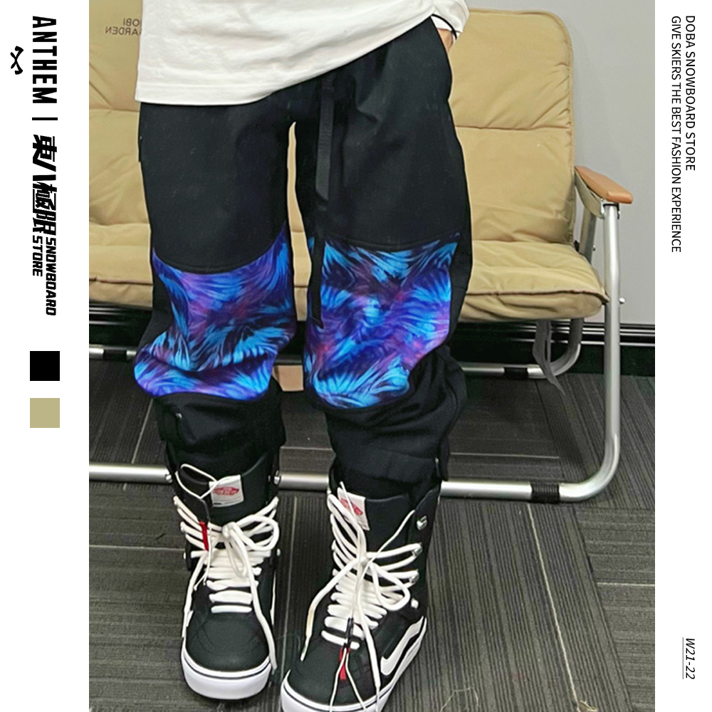 W22 new anthem Japanese snowboard pants loose style snow pants waterproof warm thickened men and women