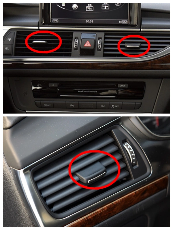 Thích hợp cho xe Audi mới A6L C7 12 đến 18 mẫu điều hòa không khí ổ cắm lắp ráp bảng dụng cụ lỗ thông hơi mạ điện chọn táp lô xe